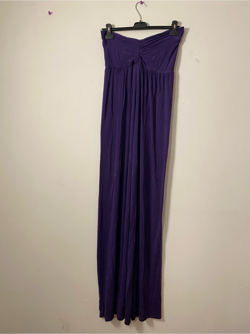 Strapless Maxi Dress in Deep Purple